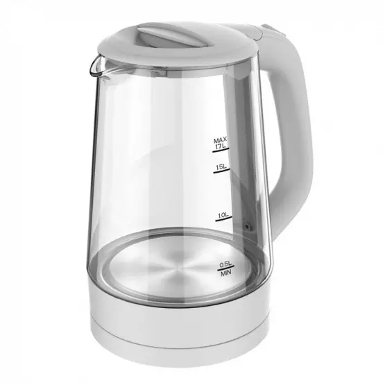 Електрическа кана SAPIR SP 1230 GC, 2200W, 1.7 литра, Светеща, Безжична, Бял