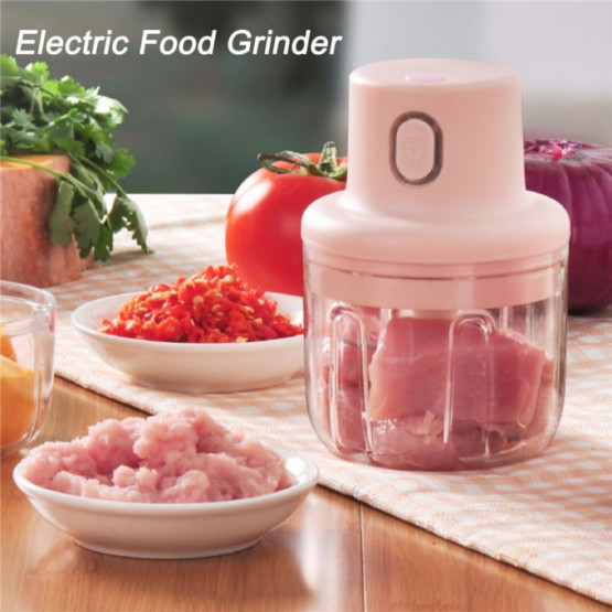 Електрически безжичен кухненски чопър 250ml за месо,чесън зеленчуци и др.
