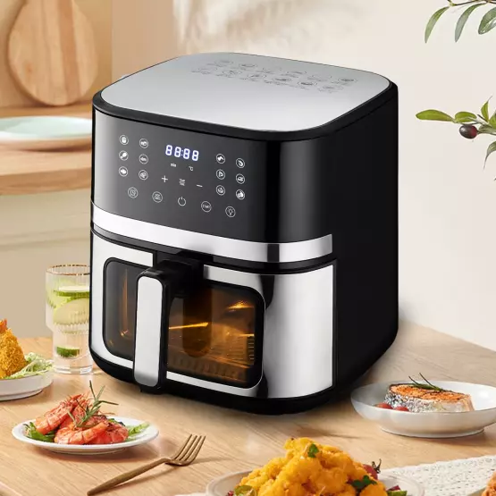 8 литра XXXL Неръждаемa Стомана Еър Фраер, 2400 W, 12 функции за готвене	