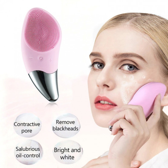 Силиконова четка за почистване на лице с вибрации Sonic Facial Brush