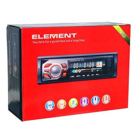 Радио за кола-Element/ MP3, USB, Bluetooth, SD, TFT цветен дисплей, Дистанционно, Черно