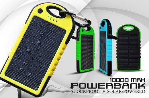 Водоустойчиво соларно зарядно за телефон Solar Charger 10000mAh