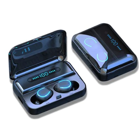 Безжични слушалки/ Wireless BT V5.0, Waterproof/ Sweatproof, 1200mAh, Noise Canceling,Черен