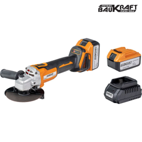 Ъглошлайф безчетков Ø125mm 18V 2x4Ah куфар Baukraft BK-BAG73