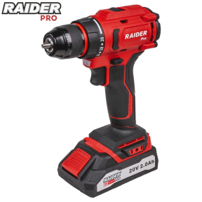 R20 Бормашина Raider Pro безч. 2-ск. 10mm 44Nm 2Ah RDP-PBCD20 Set