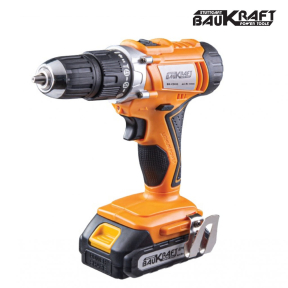 Бормашина акум. ударна 2-ск.  Baukraft 10mm 40Nm 18V 2Ah BK-CDI35