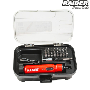 Отвертка акумулаторна Raider Power Tools 3.6V 1,5Ah 26 аксесоара куфар RD-CSC05