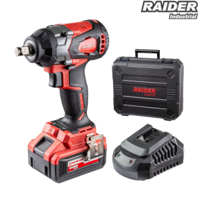 Гайковерт ударен безч. Raider Industrial 20V 4-ск.4Ah 480Nm1/2"куфар RDI-IBW04
