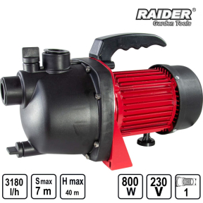 Самозасмукваща Помпа водна RAIDER 800W 1" 53L/min 40m RD-WP48