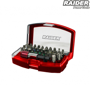 Накрайници и магн. държач бърз захват 1/4" 32 бр. к-т RAIDER