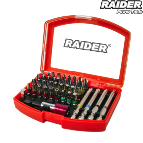 Накрайници и магн. държач бърз захват 1/4" 42 бр. к-т RAIDER