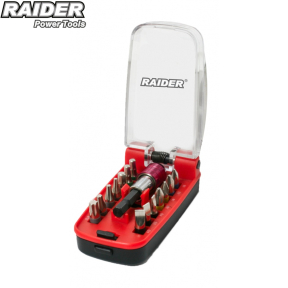 Накрайници и магн. държач бърз захват 1/4" 15 бр. к-т RAIDER
