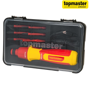 Акумулаторна отвертка VDE 1000V с накрайници Top Master Pro TMP