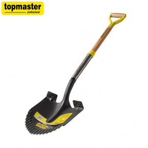 Лопата кръгла с педал и дървена дръжка 1150mm Top Master Pro TMP