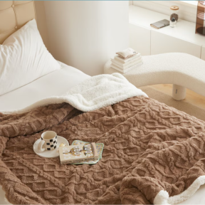 200 х 230 Поларено одеяло - Кафяво 