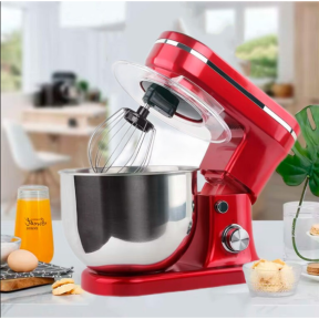 Елегантен червен кухненски робот, 6 скорости, 5 л., 1200W Елегантен червен кухненски робот, 6 скорости, 5 л., 1200W