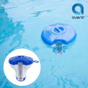 Плаващ диспенсър за таблетки за басейн с термометър, Avenli