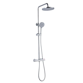 Душ комплект Victoria с тръбно окачване, слушалка и термостатен смесител