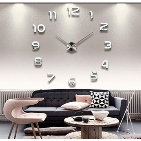 Стенен часовник с 3D цифри - диаметър 130 см.