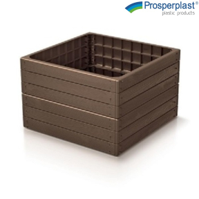 Градинска кашпа Prosperplast Woody Pile квадрат 756x756 IBWS-7587U