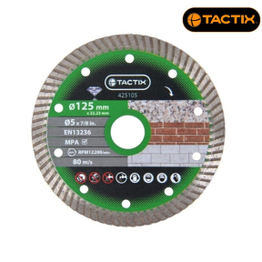 Диамантен диск TACTIX Turbo, 125 x 22.24 мм