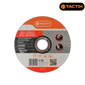 Диск за рязане за Inox TACTIX, 125 х 1.6 х 22.23 мм