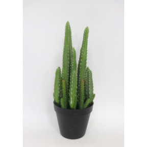 Изкуствено цвете My Garden Cactus в пластмасова саксия, Зелен