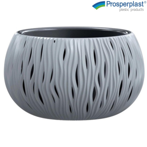 Саксия Prosperplast Sandy Bowl 405U, 37 см, Сив