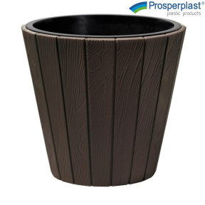 Кашпа Prosperplast WOODE, 35 x 35 x 33 см, Кафяв
