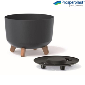 Кашпа Prosperplast Gracia, Антрацит, Ø 29 см