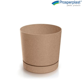 Саксия Prosperplast Tubo P ECO Wood 4665W, 18 см, Натурален