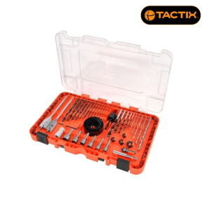 Комплект свредла и битове TACTIX 90 части