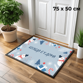 75x50 см Коледна изтривалка, снежен човек