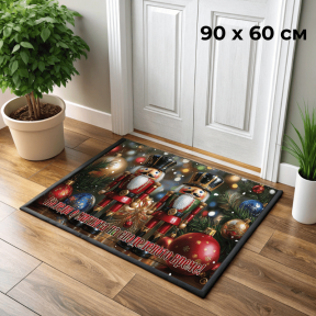 90x60 см Коледна изтривалка, лешникотрошачки