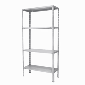 Метален поцинкован стелаж, 4 метални рафта x 40 кг, 145x75x30 см