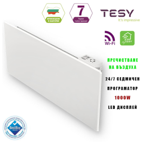 WiFi конвектор TESY с Пречистване на въздуха, 1000W, Седмичен програматор 24 / 7, за стена (CN 06 100 EА CLOUD AS W)