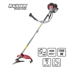 Бензинов тример RAIDER RD-GBC22 1.5 kW – с нож и корда, сгъваем