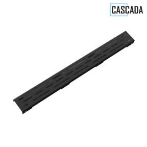 Линеен неръждаем подов сифон Cascada черен 600 мм ф40/50