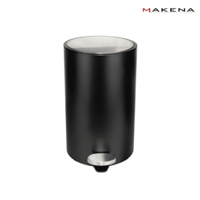 Кош за отпадъци Makena Black Clean, 8 л, черен