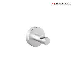 Единична закачалка за баня Makena Round, хром
