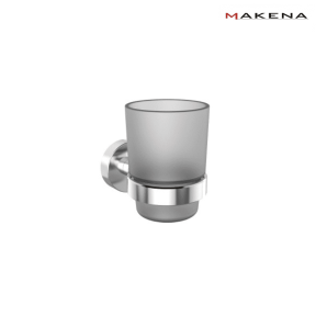 Чаша за четки за зъби Makena Round, хром