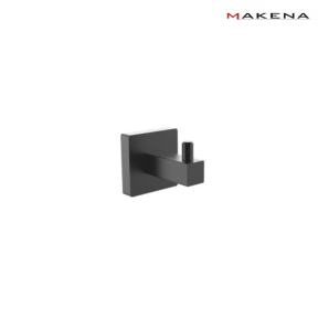 Единична закачалка за баня Makena Square, черен мат