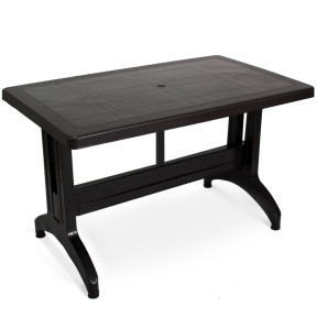 70 x 120 Пластмасова маса - кафяв цвят