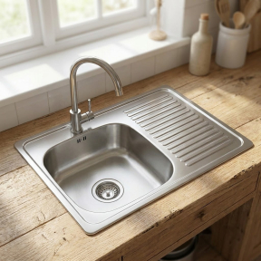 Мивка за кухня Cascada Алпака D8060PL, Лява ,800 x 600 x 180 мм