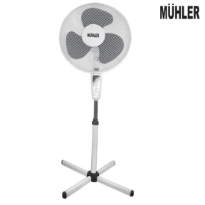 Вентилатор на стойка 16''Muhler FM-4040, 40W, бяло-сиво