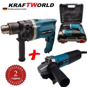 Ъглошлайф и бормашина KraftWorld 1100W Ъглошлайф и бормашина KraftWorld 1100W