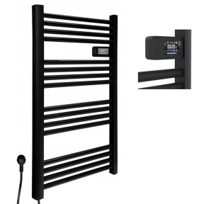 Алуминиева електрическа лира Cascada, 540 x 960 мм, Черна, 500 W