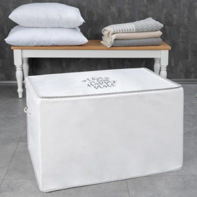 Бял органайзер с надпис, 75x45x45 см. Бял органайзер с надпис, 75x45x45 см.