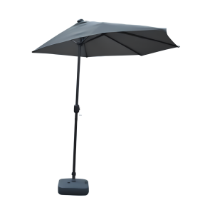 Чадър полукръг с манивела, сив - 300х150 см. Чадър полукръг с манивела, сив - 300х150 см.