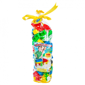 Детски конструктор с цветни части - 140 елемента